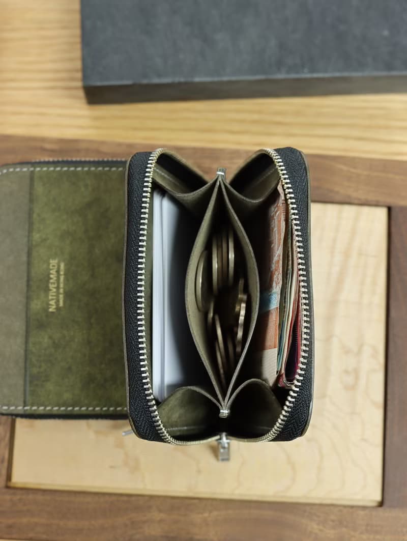 意大利皮革Zip Around銀包 卡套散銀包 Zip Wallet 短夾 錢包