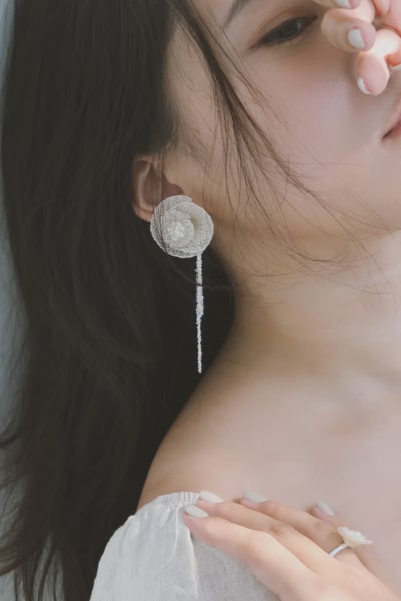 霧中雪花 夾式耳環 耳夾 珍珠 925銀針 新娘耳環 婚禮飾品 樹脂