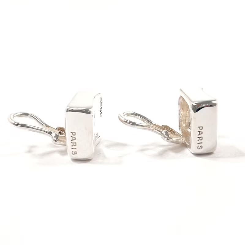 【日本直送 中古美品】シャネル CHANEL イヤリング スクエア クローバー 四つ葉 ココ ロゴ ヴィンテージ シルバー925