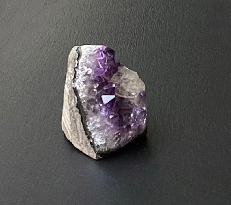 招財開運-天然原礦異象紫晶鎮共生彩虹方解石 消磁淨化 快速出貨