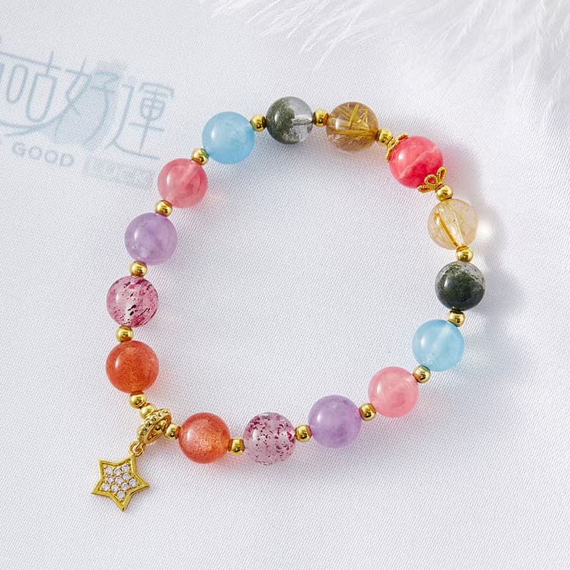 金 - 隨心所欲7A晶石手鍊(含開光)五行、招財、事業、貴人