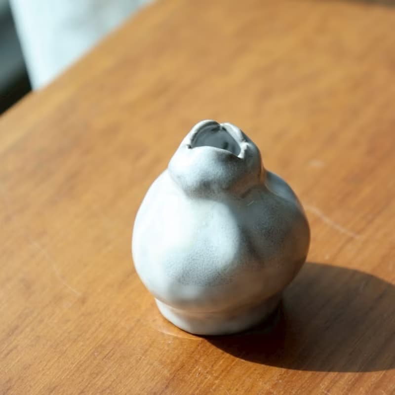 【喬遷禮物】細雪之花手捏迷你花器侘寂風雕塑擺件藝術作品日本紫