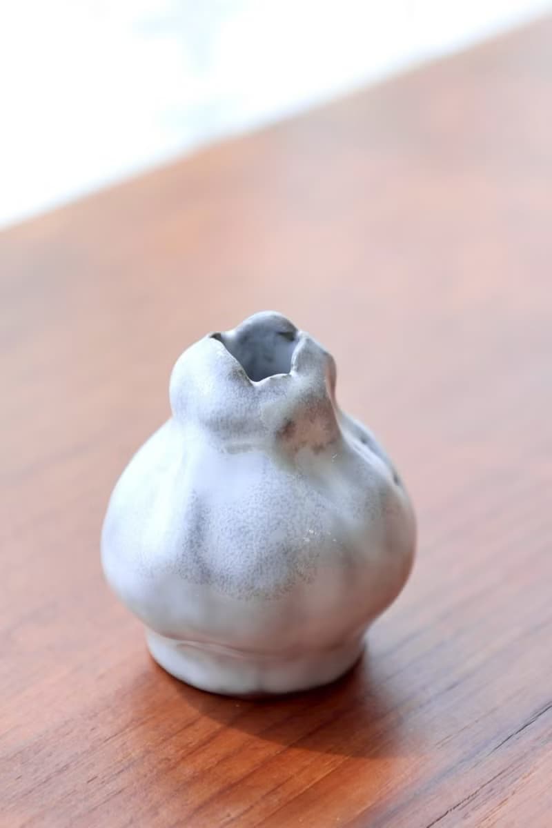 【喬遷禮物】細雪之花手捏迷你花器侘寂風雕塑擺件藝術作品日本紫