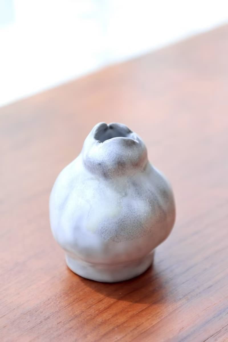 【喬遷禮物】細雪之花手捏迷你花器侘寂風雕塑擺件藝術作品日本紫