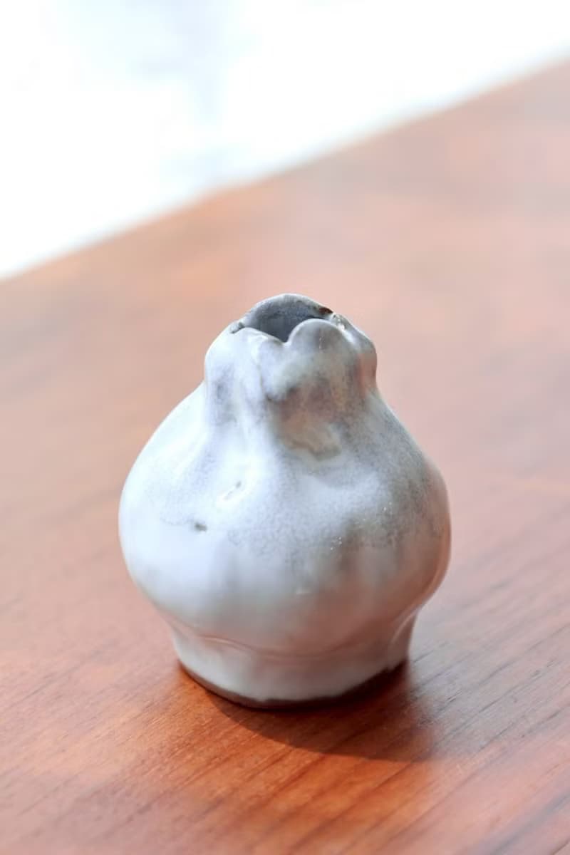 【喬遷禮物】細雪之花手捏迷你花器侘寂風雕塑擺件藝術作品日本紫