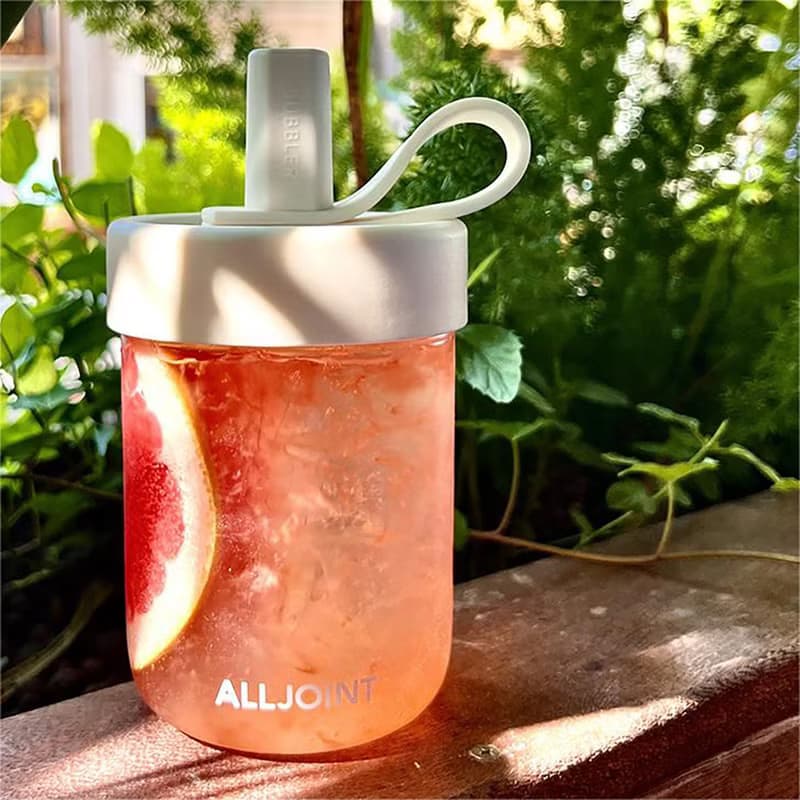 【免運】alljoint玻璃水杯咖啡吸管杯
