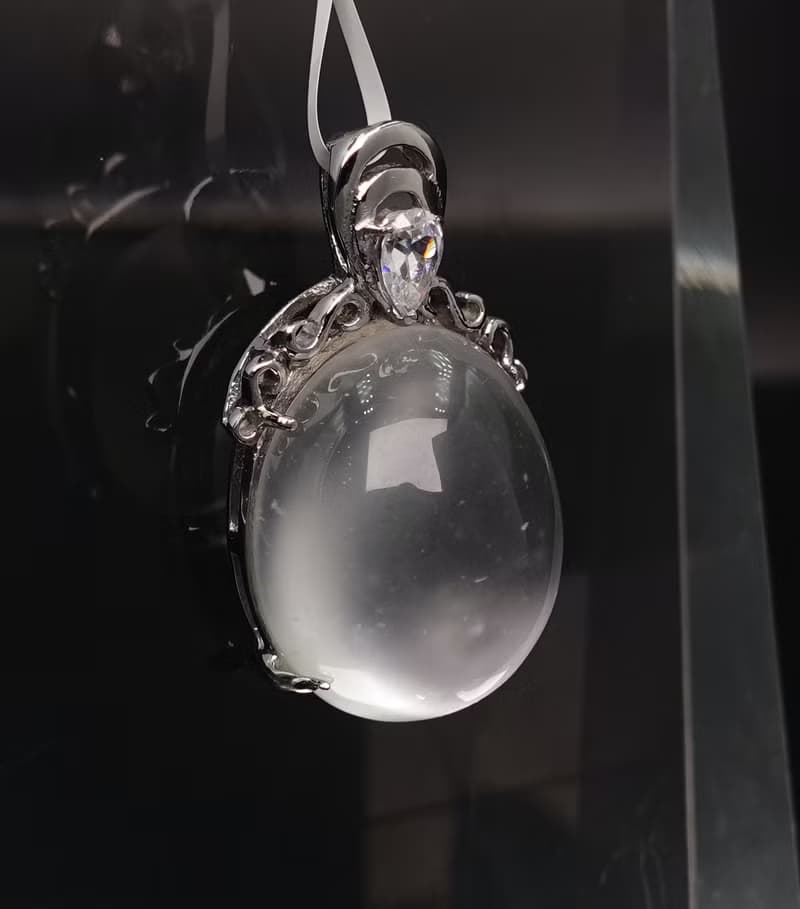 寶麗金珠寶-天然水沫子白鋼墜