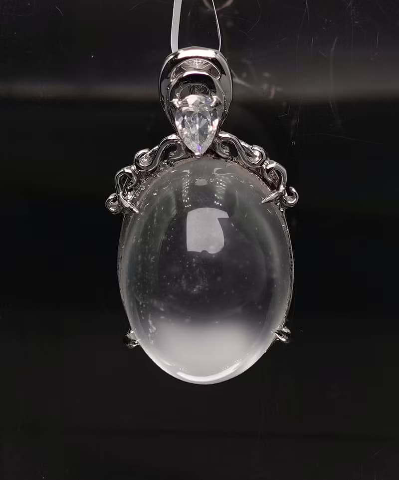 寶麗金珠寶-天然水沫子白鋼墜