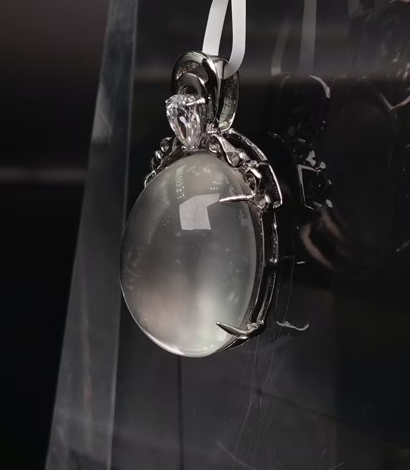 寶麗金珠寶-天然水沫子白鋼墜