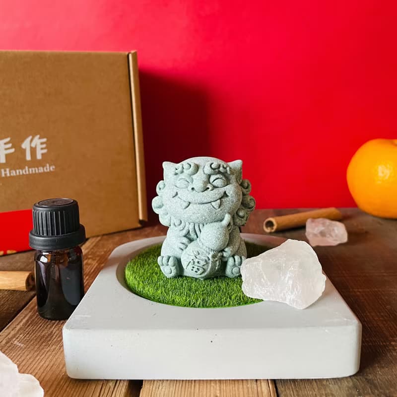 【風獅爺坐鎮】擴香水晶+精油+風獅爺禮盒組招財開運擋煞庇佑祈福