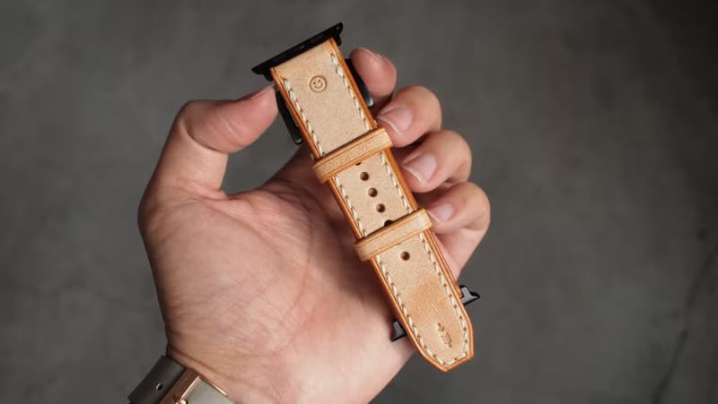Apple Watch 錶帶訂製雙色擦蠟皮革