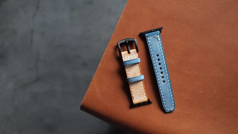 Apple Watch 錶帶訂製雙色擦蠟皮革