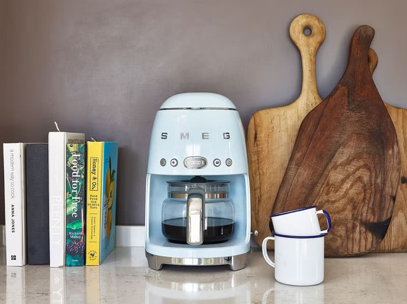 【SMEG】義大利濾滴式咖啡機-粉藍色