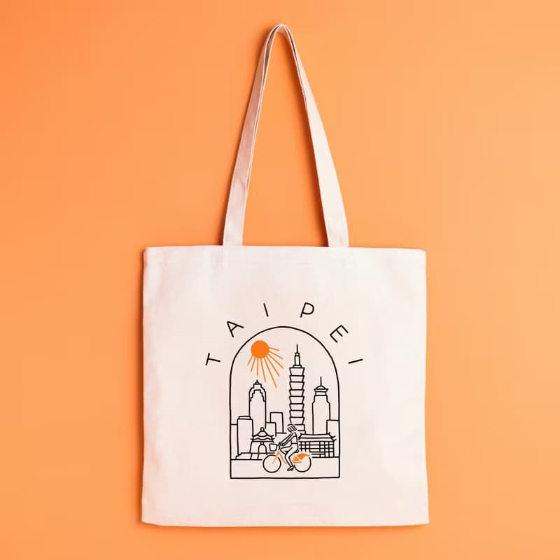 台北風景托特包(I LOVE U-Bike) 台灣紀念品/禮物
