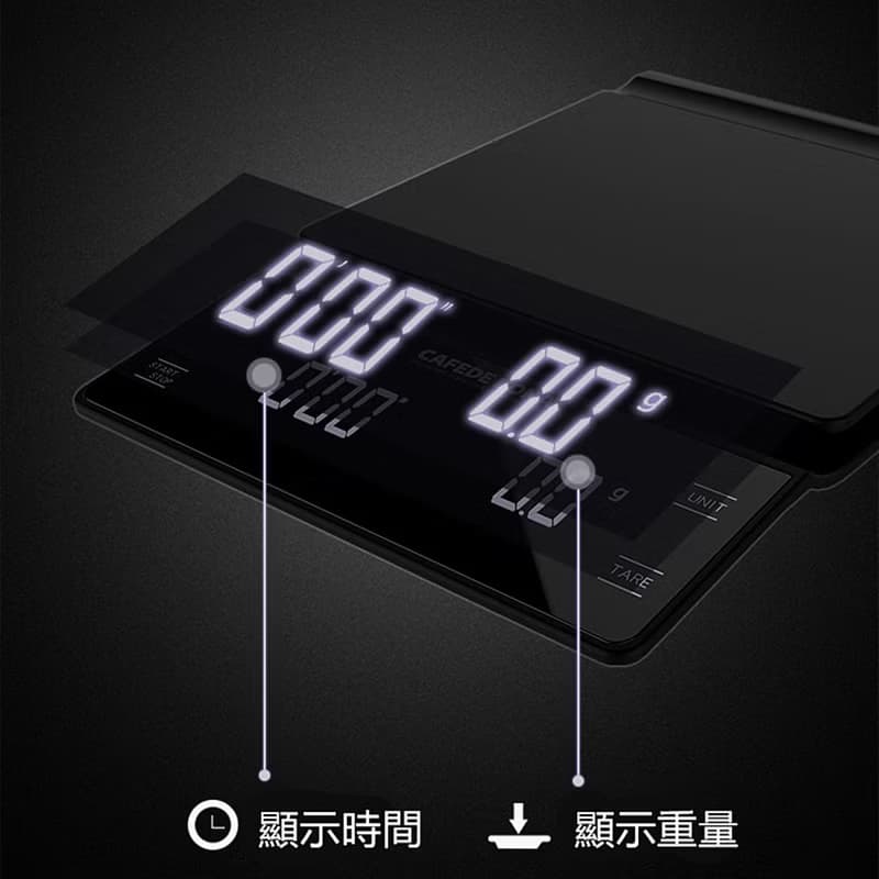 【現貨】HOFFE 大螢幕手沖咖啡電子秤 操作簡單 顯示清楚