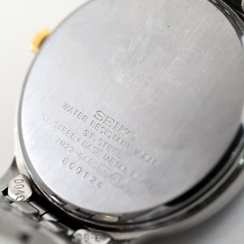 SEIKO SPRIT 1996年製 男性用腕時計 Round shape クォーツ White Tone Dial Ref.7N22-6A80 手錶 古董錶