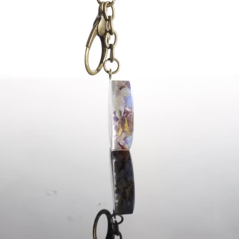 【聖誕飾品】大智慧四向金剛杵吊飾鑰匙圈-水晶療癒豐盛信心祝