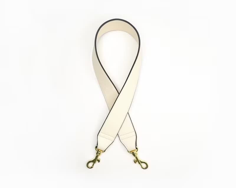 Fir Bag 素皮革木柄手提包 斜背包 側背包 米白色