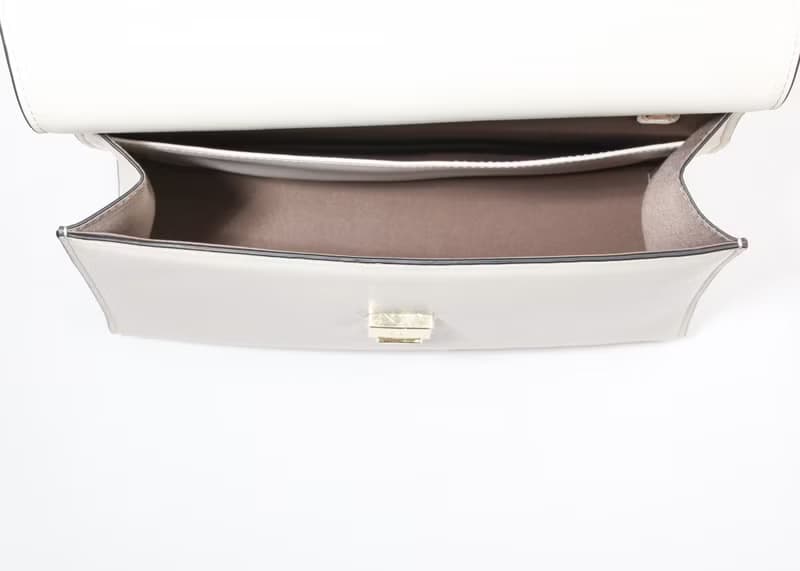 Fir Bag 素皮革木柄手提包 斜背包 側背包 米白色