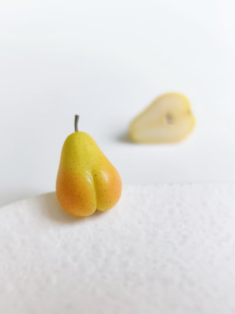 PP LEE系列•屁屁梨手工耳環耳夾原創小眾個性軟陶微縮食玩飾品