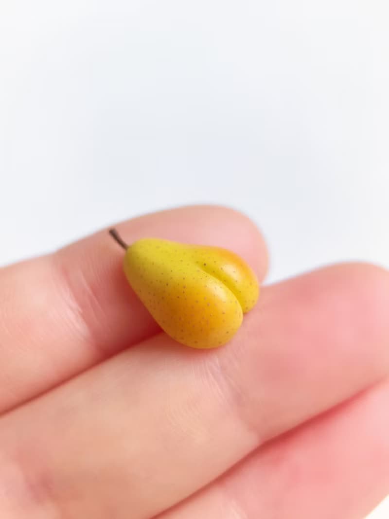 PP LEE系列•屁屁梨手工耳環耳夾原創小眾個性軟陶微縮食玩飾品