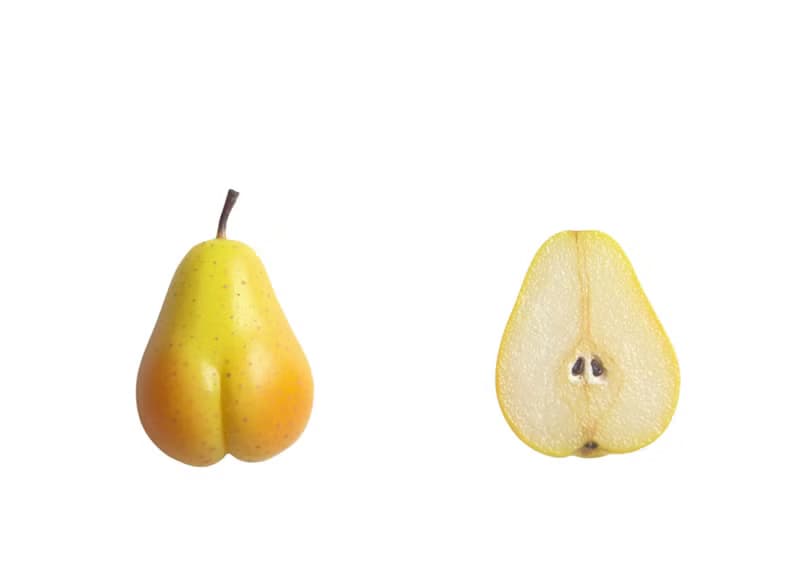 PP LEE系列•屁屁梨手工耳環耳夾原創小眾個性軟陶微縮食玩飾品