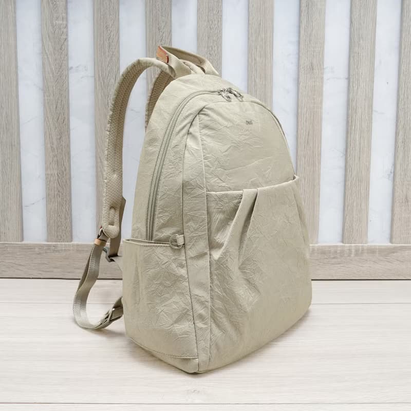 (淺杏色)輕盈紙感甜美系休閒旅行後背包(大款)33571