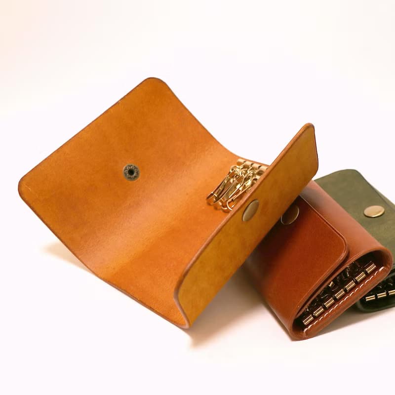 【生日禮物】本色六環鑰匙包 l 歐洲頂級植鞣革 l 純銅五金