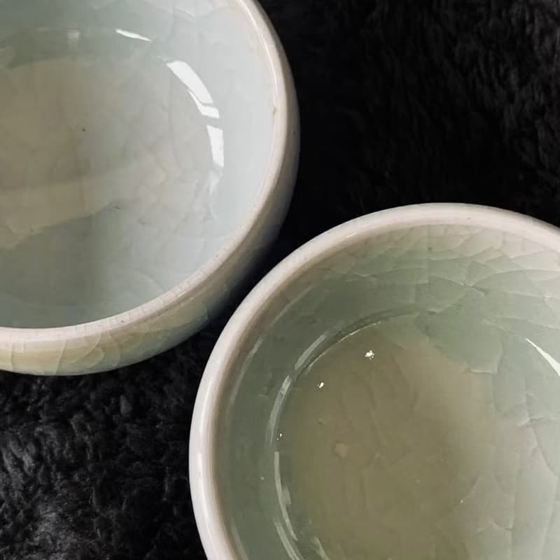 中國 清末民初仿鈞窯茶杯│晶瑩玉潤 鈞窯 低溫素燒