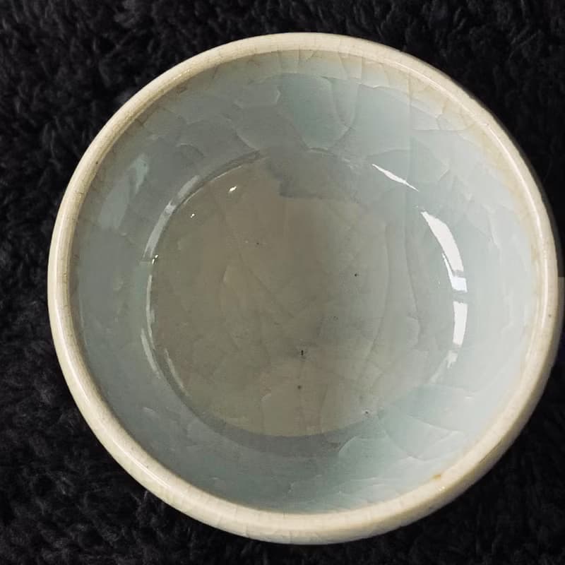 中國 清末民初仿鈞窯茶杯│晶瑩玉潤 鈞窯 低溫素燒