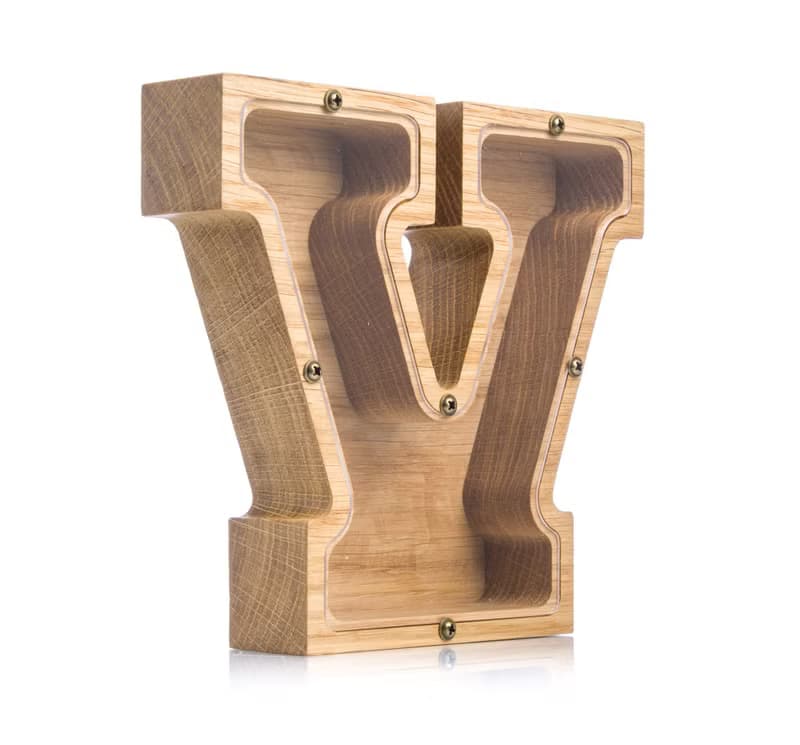 Custom money box frame Unique baby gift Wood tip jar Personalise wooden toy