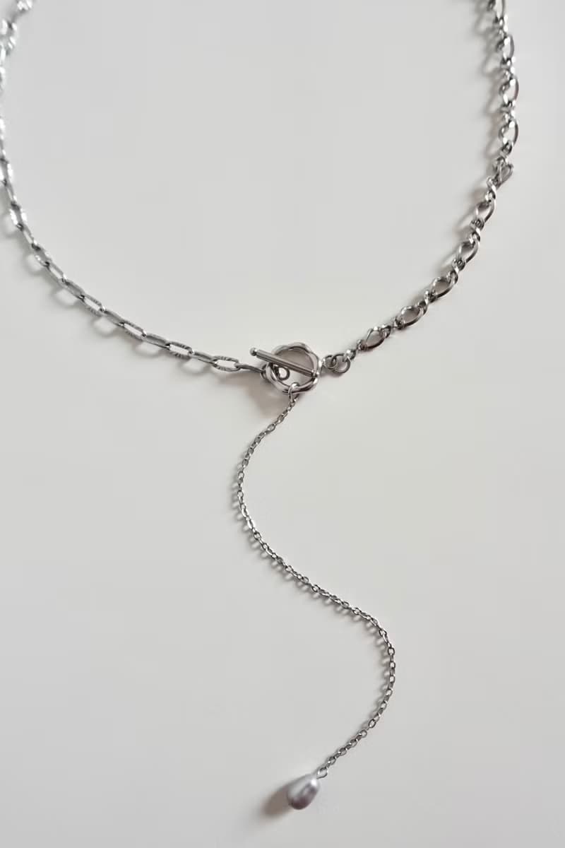 Lily Valley 半半鏈條OT扣 | 醫療鋼項鍊