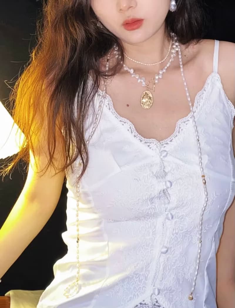 YuanPearl兩件套天然法式風格巴洛克珍珠法式牌手鍊加項鍊