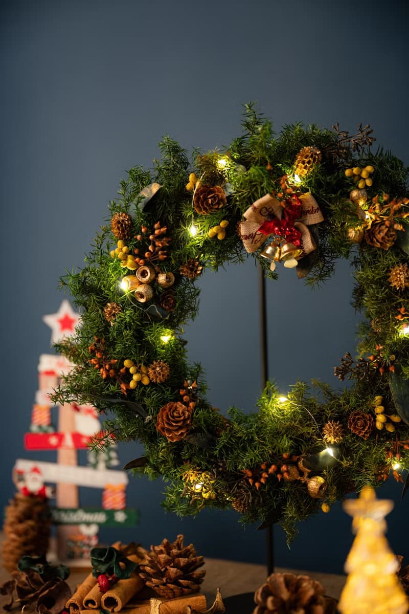 【聖誕裝飾x交換禮物】 永生雪松聖誕花圈 經典聖誕綠