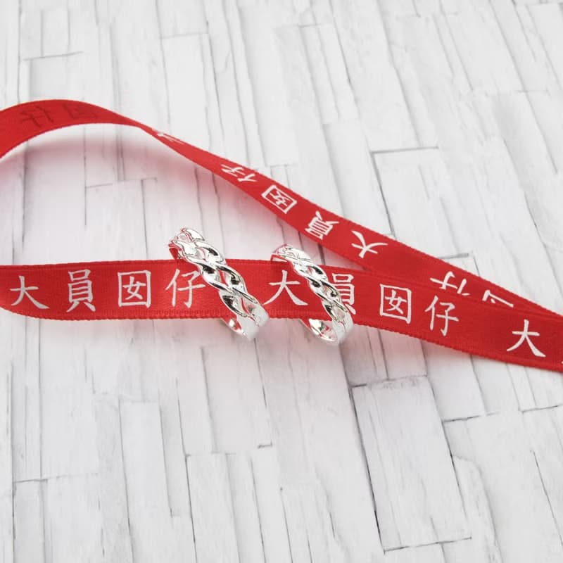 【情侶對戒】愛連綿 | 流線造型 純銀情侶對戒 | 大員囡仔