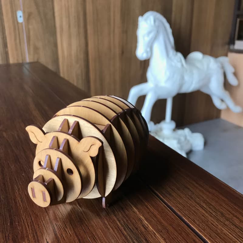 【手作DIY】黃金小豬 木製存錢筒 豬公 撲滿 可愛 實用 質感 送禮