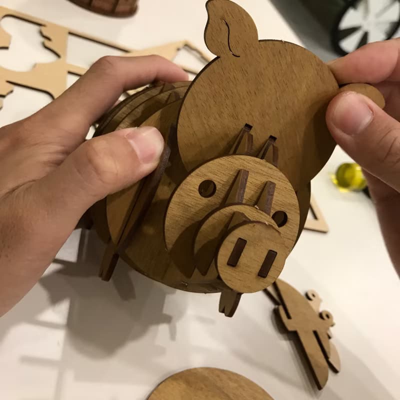 【手作DIY】黃金小豬 木製存錢筒 豬公 撲滿 可愛 實用 質感 送禮