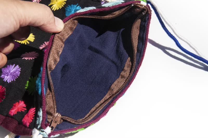 手縫純棉布側背包/刺繡斜背包/刺繡肩背包/indigo手縫藍染包-幾何