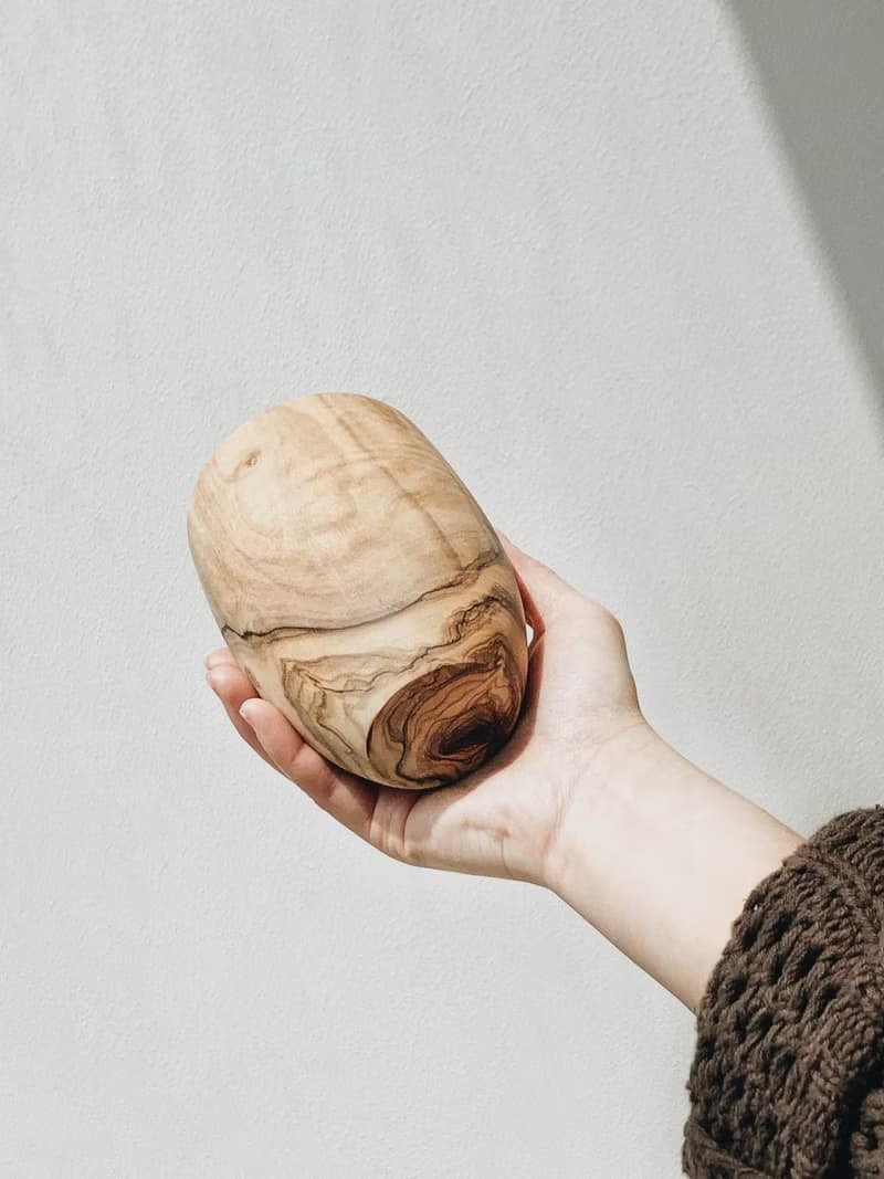 手工橄欖木杯桶型杯 380ml