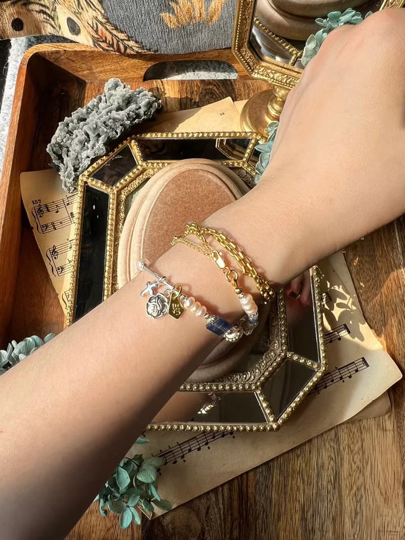 -療傷之歌-天然水晶手鏈/黃銅手鍊