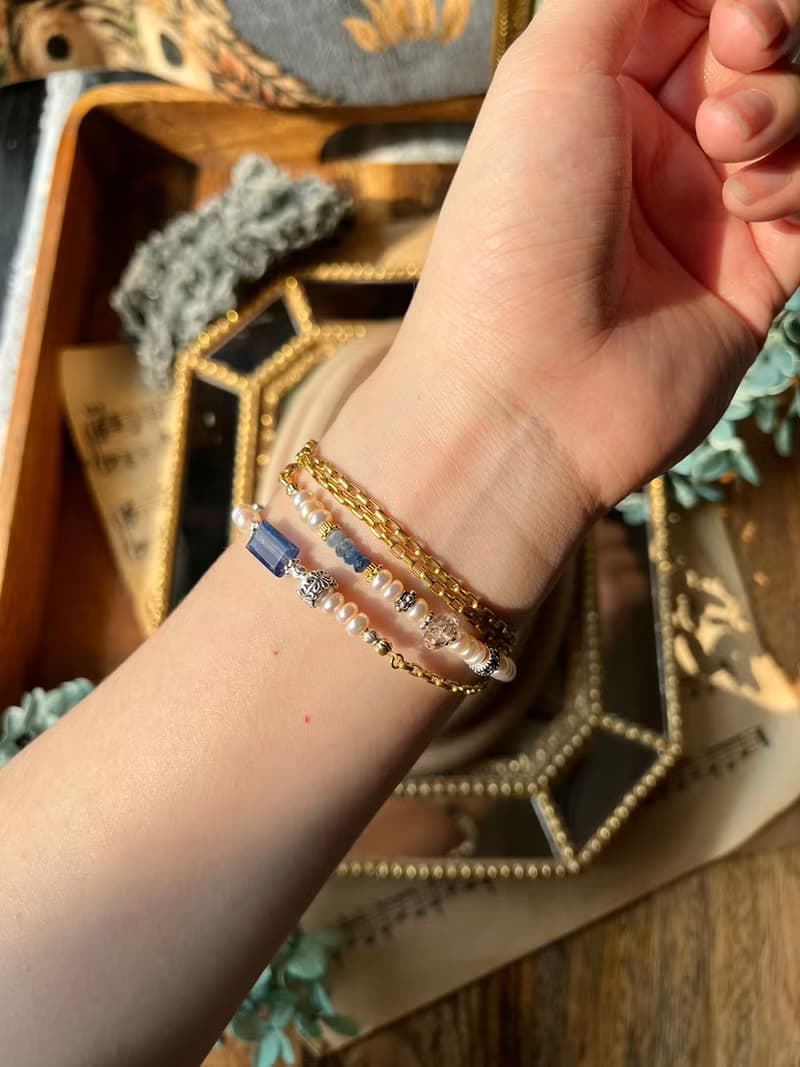 -療傷之歌-天然水晶手鏈/黃銅手鍊