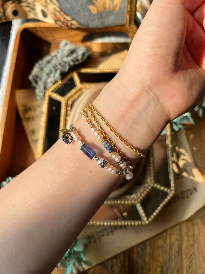 -療傷之歌-天然水晶手鏈/黃銅手鍊