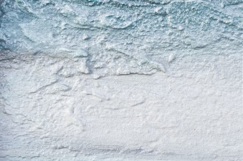 Small abstract painting from the artist, a landscape in gray shades