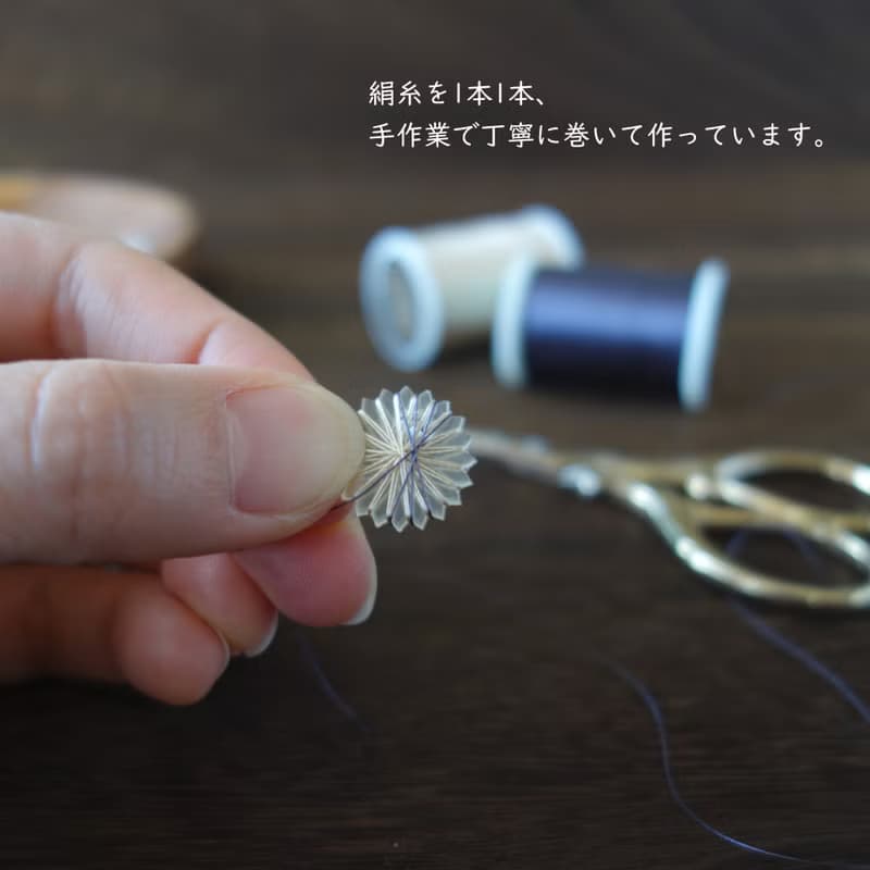 絹線製 搖曳小花垂墜耳環 / 耳夾 | 紫色 | 免運費