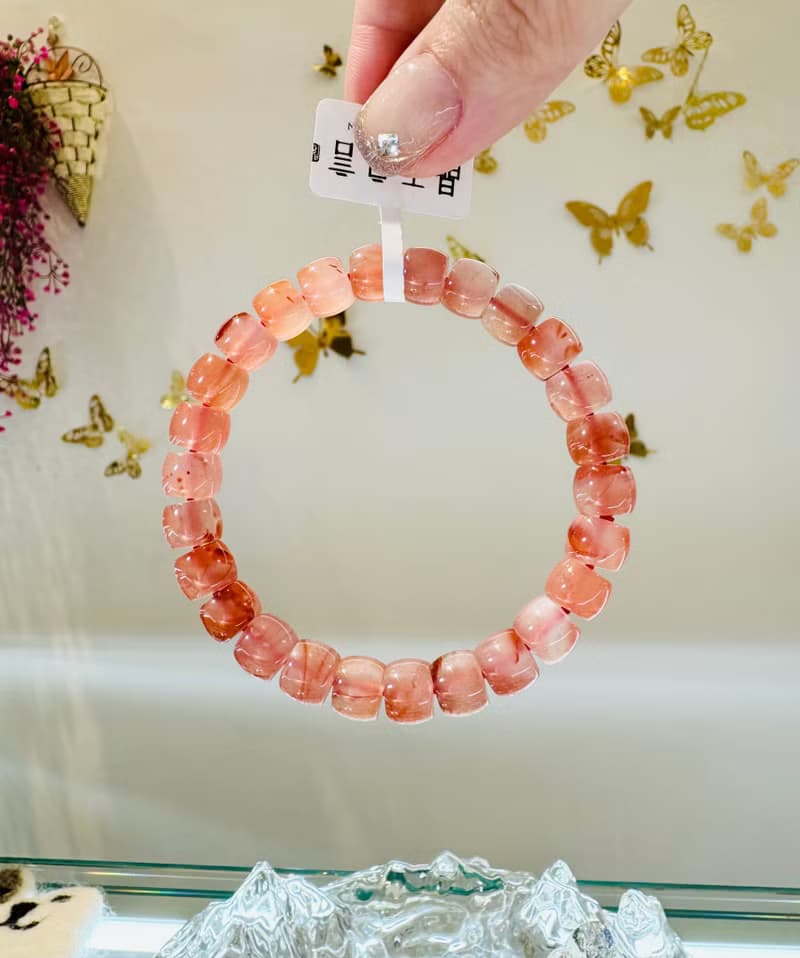 冰飄南紅透感飄花8.5mm23.19g直切珠護身平安辟邪護身符舒緩心神