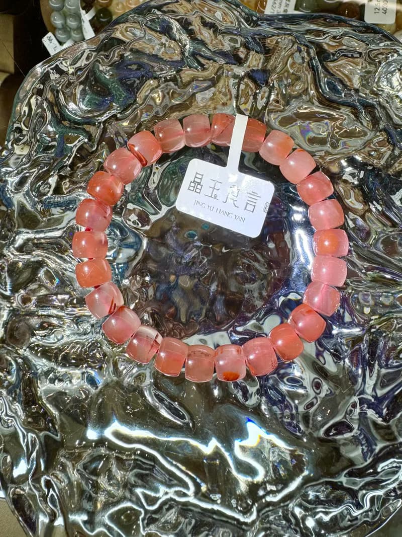 冰飄南紅透感飄花8.5mm23.19g直切珠護身平安辟邪護身符舒緩心神