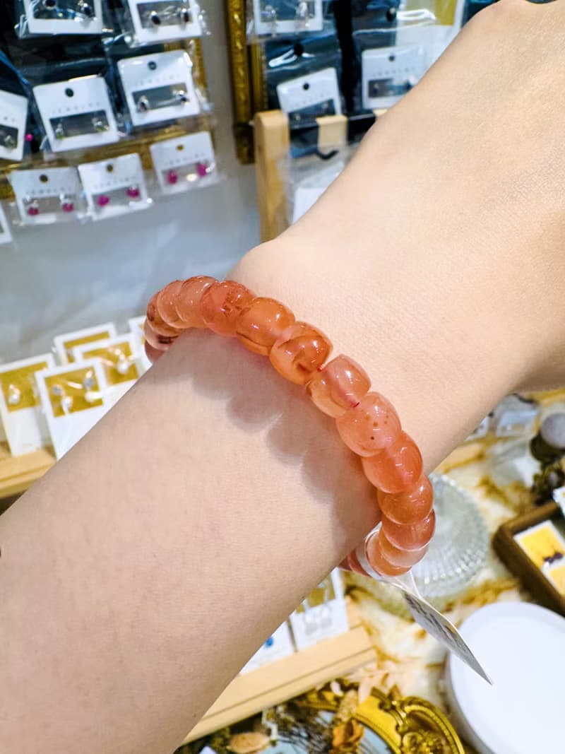 冰飄南紅透感飄花8.5mm23.19g直切珠護身平安辟邪護身符舒緩心神