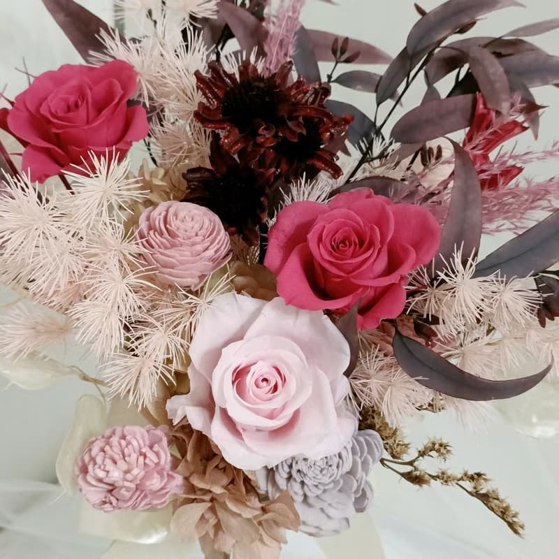 情人節禮物花束永生玫瑰花束 生日告白結婚捧花永生乾燥花畢業謝