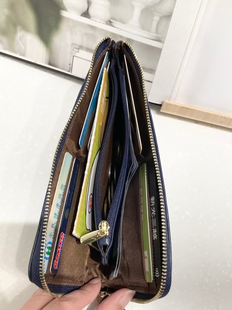 真皮 輕薄  L型 長夾 錢包 可放存摺 護照 強大收納 英文名字燙金