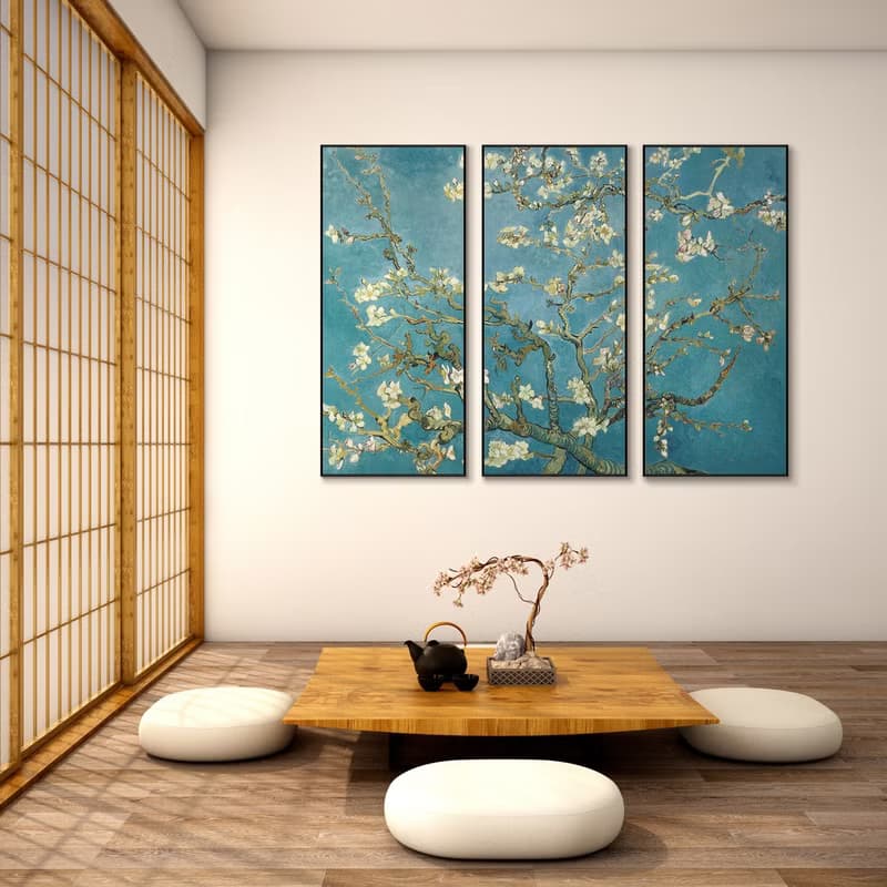 梵谷_杏花(長版III) - 梵谷系列掛畫/花卉掛畫/植物掛畫/客廳掛畫